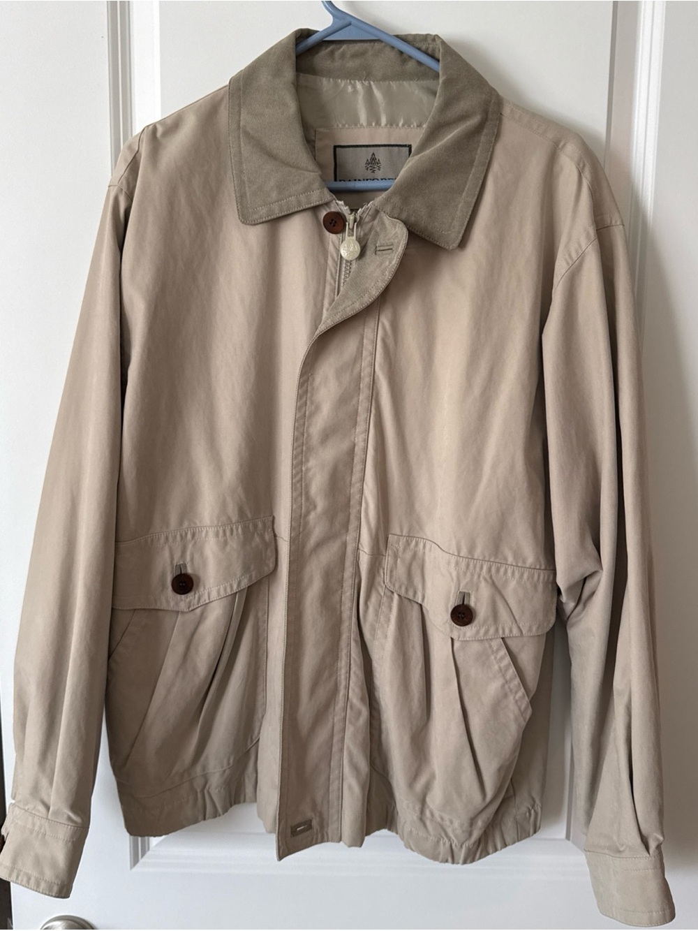 RainForest Men's Vintage Lite Sage Polyester Nylon Zip Up Light Weight Jacket M